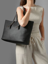 Sac Port� �paule Cavalier Cuir Etrier Noir cavalier ECLR127M-vue-porte